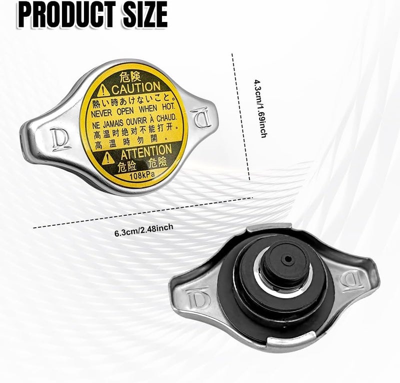 Lyxheth Radiator Cap, Radiator Cover for Car, Standard Radiator Coolant Reservoir Tank Cap Car Accessories Compatible with Lexus Toyota Scion, Replaces OEM #16401-31520 1640131480 1640146610 - Image 2
